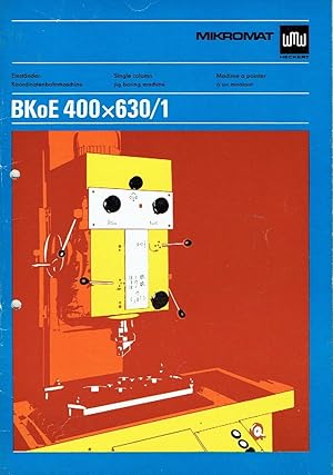 Prospekt für Einständer-Koordinatenbohrmaschine BKoE 400x630/1