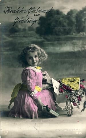 6 Glückwunschkarten zum Geburtstag um 1917