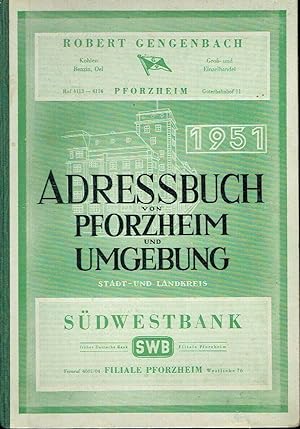 Adressbuch von Pforzheim und Umgebung Stadt und Landkreis