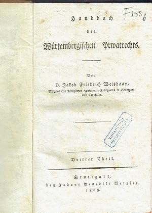 Handbuch des Württembergischen Privatrechts