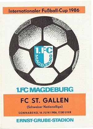 Bild des Verkufers fr Pokalspiel 1. FC Magdeburg - FC St.Gallen zum Verkauf von Versandantiquariat Funke