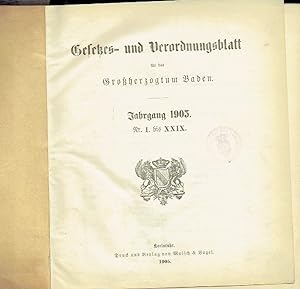 Gesetzes- und Verordnungsblatt für das Großherzogtum Baden