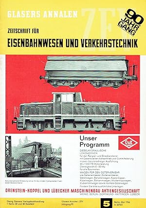 Glasers Annalen Zeitschrift für Eisenbahnwesen und Verkehrstechnik