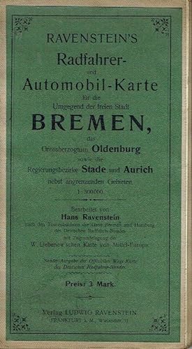 Ravenstein's Radfahrer- und Automobil-Karte für die Umgegend der freien Stadt Bremen, das Grosshe...
