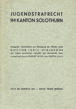 Jugendstrafrecht im Kanton Solothurn