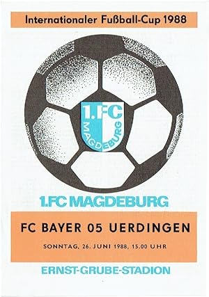 Bild des Verkufers fr Pokalspiel 1. FC Magdeburg - FC Bayer 05 Uerdingen zum Verkauf von Versandantiquariat Funke