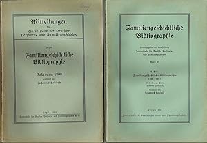 Imagen del vendedor de Familiengeschichtliche Bibliographie a la venta por Versandantiquariat Funke