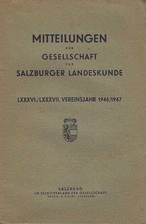 Imagen del vendedor de Mitteilungen der Gesellschaft fr Salzburger Landeskunde a la venta por Versandantiquariat Funke