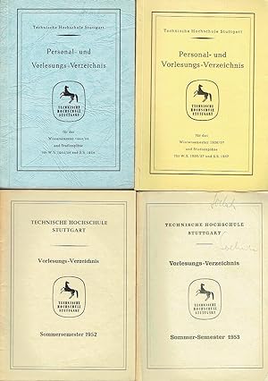 Imagen del vendedor de Konvolut von 12 Programm- und Vorlesungs-Verzeichnissen 1951-58 a la venta por Versandantiquariat Funke