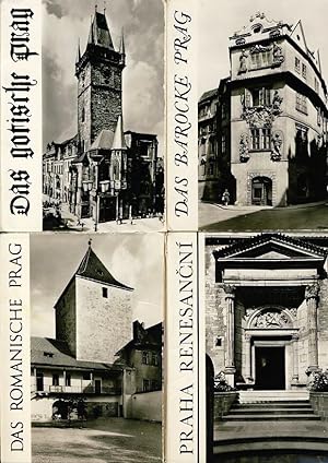 4 Ansichtskarten-Sets Prag - 48 Ansichtskarten Architektur & Baukunst Praha Renesancní / Das goti...