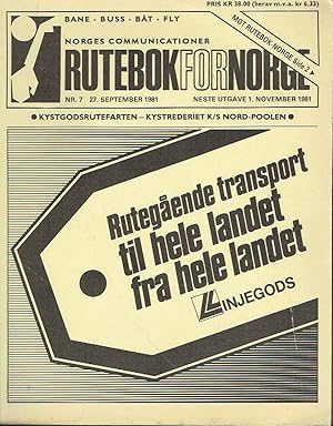 Rutebok for Norge Offisiell Rutobok for Jernbaner, Skip, Rutebilder, Ferjer, Fly