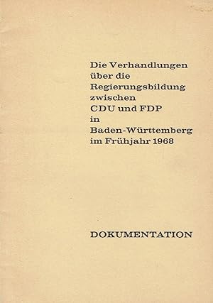 Die Verhandlungen über die Regierungsbildung zwischen CDU und FDP in Baden-Württemberg im Frühjah...