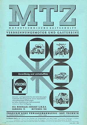 MTZ Motortechnische Zeitschrift Technisch-wissenschaftliche Zeitschrift für das Gesamtgebiet des ...