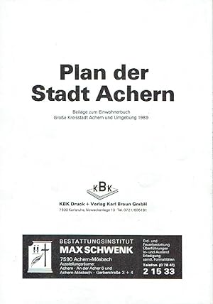 Plan der Stadt Achern Beilage zum Einwohnerbuch Große Kreisstadt Achern und Umgebung 1989