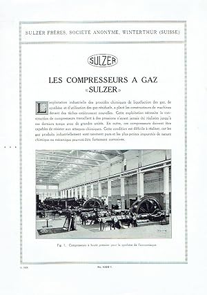 Les Compresseurs a Gaz "Sulzer"