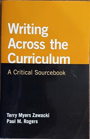Imagen del vendedor de Writing Across the Curriculum: A Critical Sourcebook a la venta por The Book House, Inc.  - St. Louis