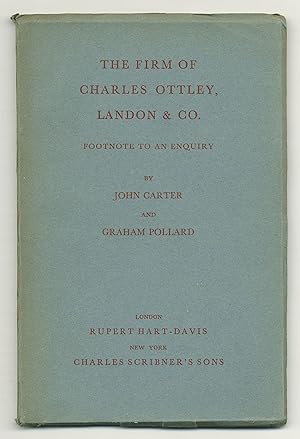 Bild des Verkufers fr The Firm of Charles Ottley, Landon & Co.: Footnote to an Enquiry zum Verkauf von Between the Covers-Rare Books, Inc. ABAA