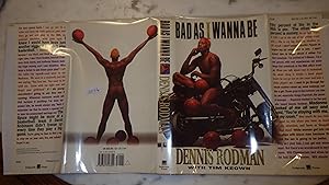 Bild des Verkufers fr Bad As I Wanna Be, SIGNED by Basketball Player, Detroit Pistons Spurs Pictorial Dust Jacket of DENNIS Rodman with Red Hair sitting Nude on Motorcycle . memoirs and intense personal and professional philosophies of outrageous NBA superstar, Dennis Rodman, whose skill and antics on the court are equally notorious off-court as in his well-publicized relationship with Madonna zum Verkauf von Bluff Park Rare Books