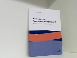 Imagen del vendedor de Betriebsrente: Wette oder Versprechen?: Ethische und nachhaltige Orientierungen ethische und nachhaltige Orientierungen a la venta por Book Broker