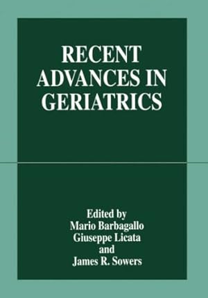 Seller image for Recent Advances in Geriatrics (Social Issues; 4) [Hardcover ] for sale by booksXpress