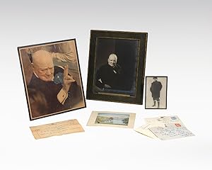 Seller image for Winston S. Churchill Signed Photograph with Autographed Notes. for sale by Raptis Rare Books
