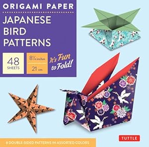 Bild des Verkufers fr Origami Paper - Japanese Bird Patterns - 8 1/4" - 48 Sheets: Tuttle Origami Paper: Origami Sheets Printed with 8 Different Designs: Instructions for 7 Projects Included [Loose Leaf ] zum Verkauf von booksXpress