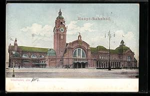 Bild des Verkufers fr Ansichtskarte Wiesbaden, Hauptbahnhof zum Verkauf von Bartko-Reher