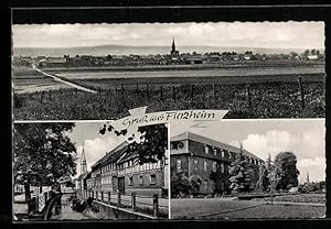 Bild des Verkufers fr Ansichtskarte Flerzheim, Ortsansicht und zwei Ansichten aus dem Ort zum Verkauf von Bartko-Reher