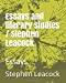 Imagen del vendedor de Essays and literary studies / Stephen Leacock: Essays [Soft Cover ] a la venta por booksXpress