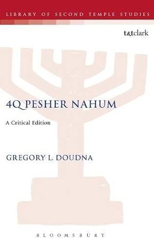 Bild des Verkufers fr 4Q Pesher Nahum: A Critical Edition (JSP Supplements) [Hardcover ] zum Verkauf von booksXpress