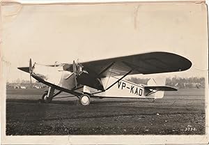 Wilson Airways Kenya. An original 1929 photograph.