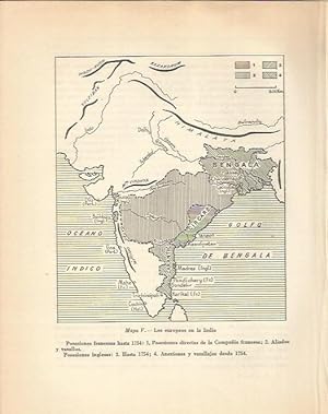 Seller image for LAMINA 20789: Mapa de los europeos en India en 1754 for sale by EL BOLETIN
