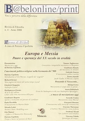 Babeleonline print. Europa e Messia (Vol. 4)