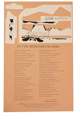 Seller image for In The Missouri Ozarks (Signed Broadside) for sale by Jeff Hirsch Books, ABAA