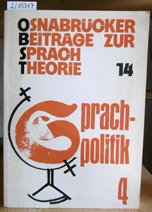 Imagen del vendedor de Sprachenrecht, Sprachenpolitik, Sprachplanung (IV). a la venta por Versandantiquariat Trffelschwein