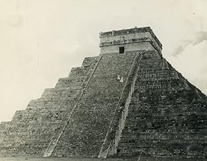 Mexico Yucatan Chichen Itza Maya Ruins old photo La Nacional 1960 #1