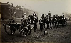 London Woolwich Barracks military Field Artillery gun Old FGOS Photo 1890