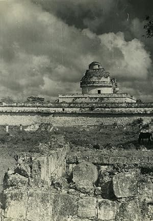 Mexico Yucatan Chichen Itza Maya Ruins old photo La Nacional 1960 #6