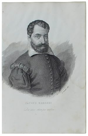 RITRATTO DI JACOPO BAROZZI incisione su rame di A.Locatellii 1836 ca. (205x130 mm):