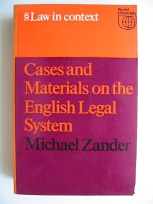 Bild des Verkufers fr Cases and Materials on the English Legal System (Law in Context S.) zum Verkauf von WeBuyBooks