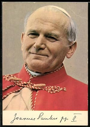 Bild des Verkufers fr Ansichtskarte Portrt von Papst Johannes Paul II. zum Verkauf von Bartko-Reher