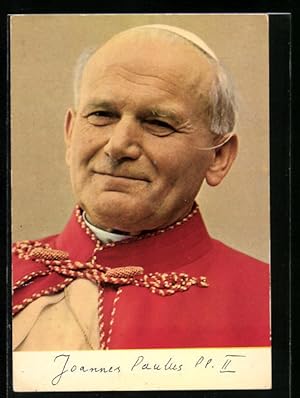 Bild des Verkufers fr Ansichtskarte Papst Johannes Paul II. im Portrait zum Verkauf von Bartko-Reher