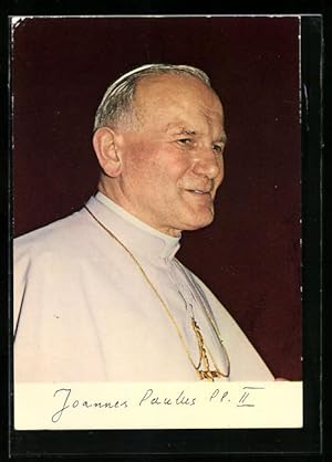 Bild des Verkufers fr Ansichtskarte Papst Johannes Paul II. im Portrait zum Verkauf von Bartko-Reher