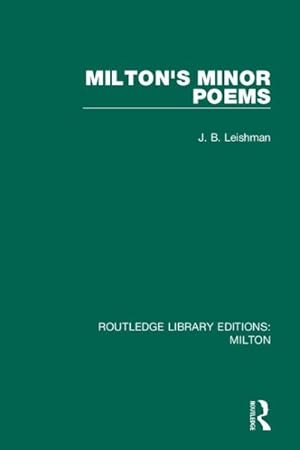 Seller image for Milton's Minor Poems for sale by GreatBookPrices