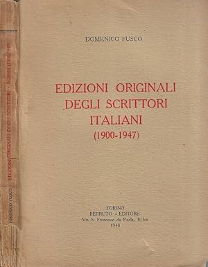 Imagen del vendedor de Edizioni originali degli scrittori italiani 1900-1947 a la venta por Biblioteca di Babele