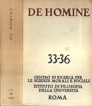 Bild des Verkufers fr De homine 33 - 36 zum Verkauf von Biblioteca di Babele