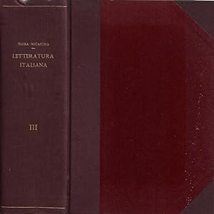 Image du vendeur pour Storia della Letteratura Italiana: Vol. III: L'Ottocento e il Novecento mis en vente par Biblioteca di Babele