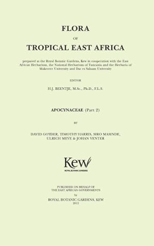 Seller image for Flora of Tropical East Africa : Apocynaceae for sale by GreatBookPrices