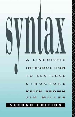 Bild des Verkufers fr Syntax : A Linguistic Introduction to Sentence Structure zum Verkauf von GreatBookPrices