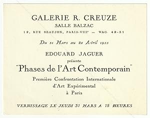 Edouard Jaguer présente « Phases de l'Art Contemporain »